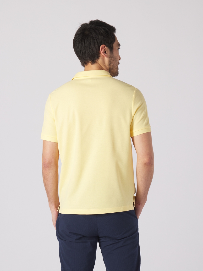 3 Button Pique Polo Shirt - Golden Haze - PS303248S