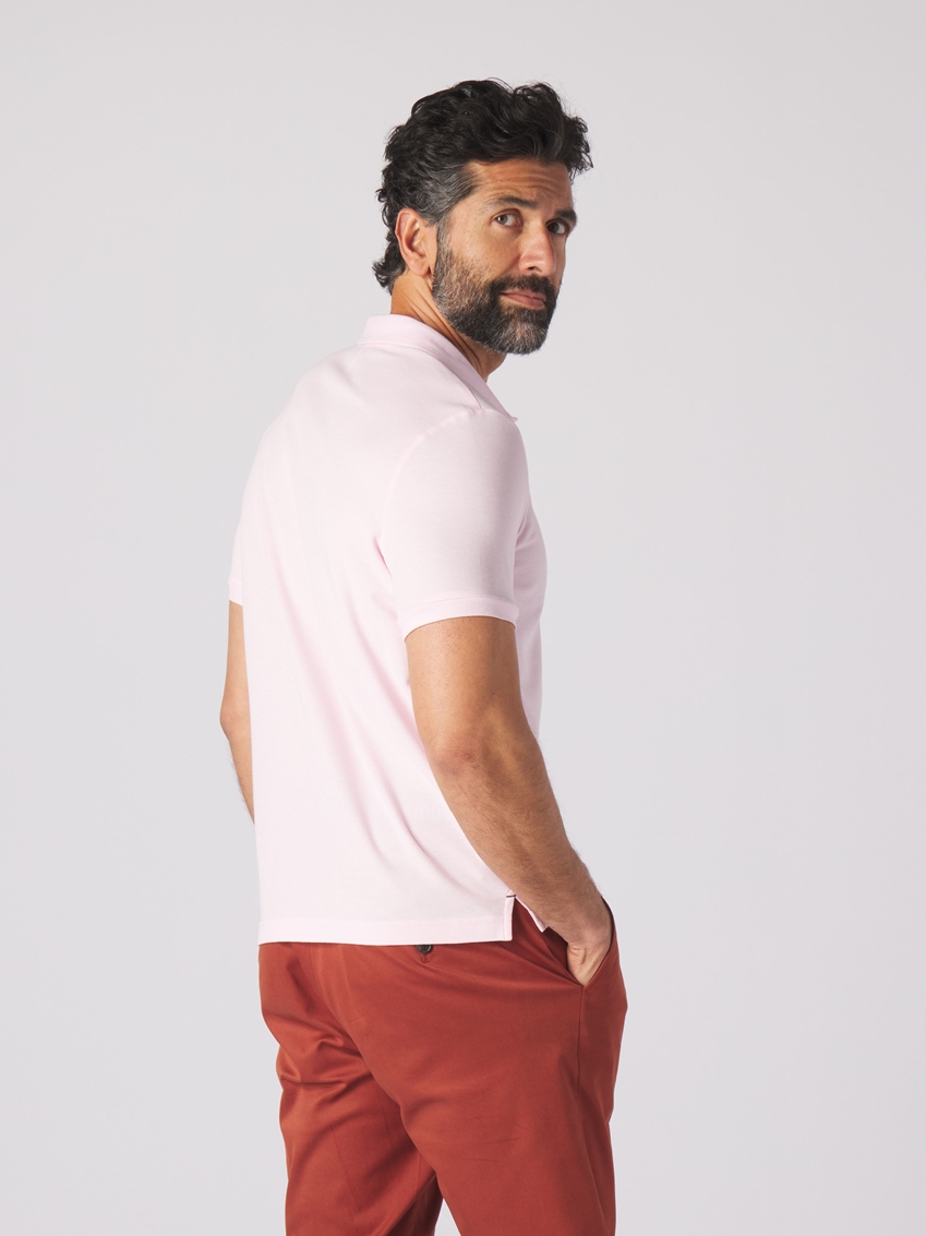 3 Button Pique Polo Shirt - Pink-A-Boo - PS303246S