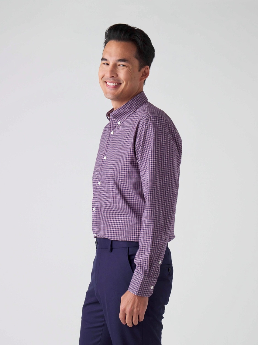 Gingham Casual Shirt - Red / Navy