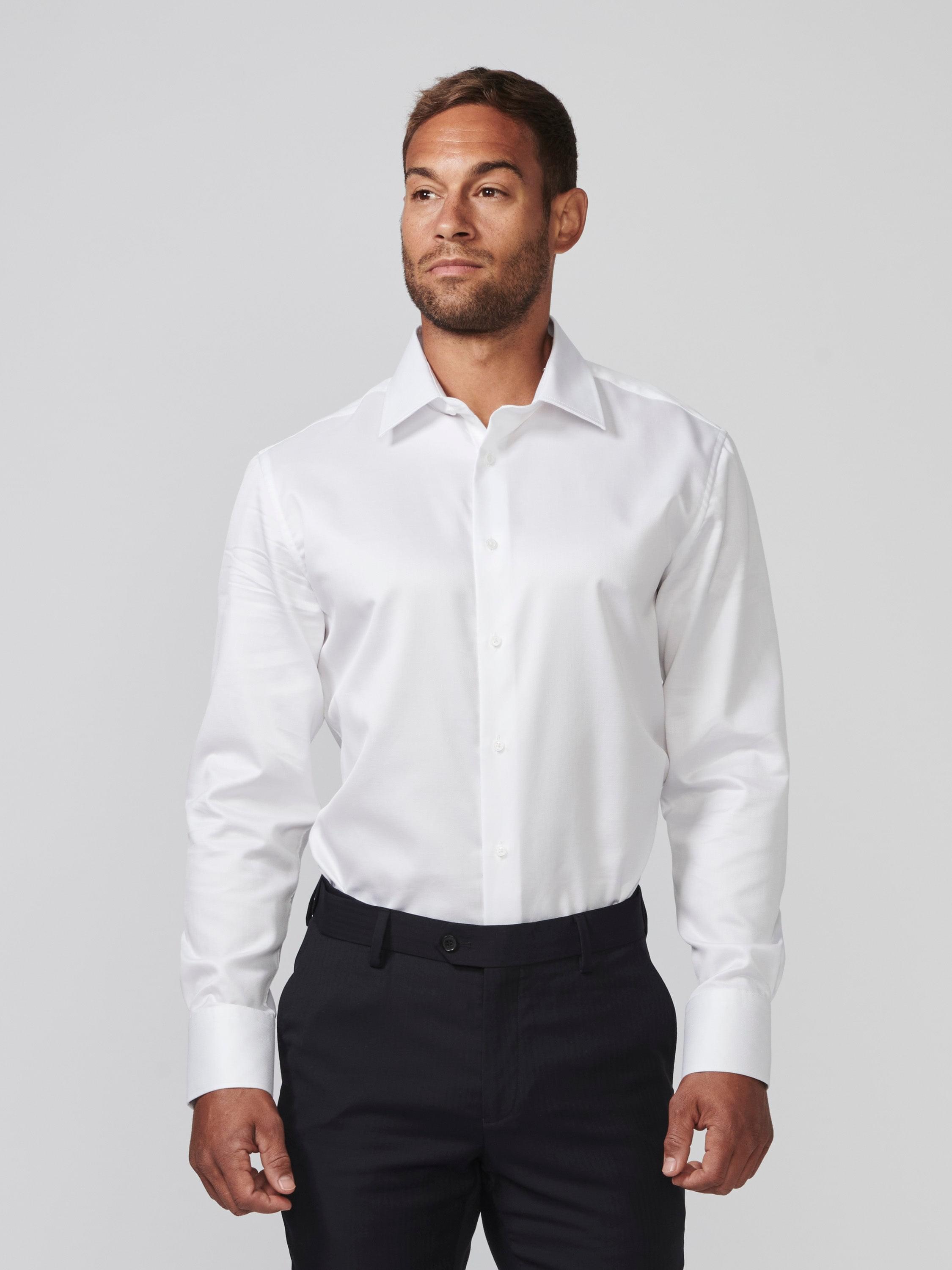 Diamond Oxford Business Shirt - White