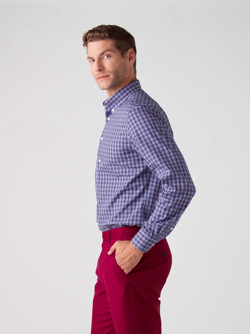 Gingham Casual Shirt - Blue / Red