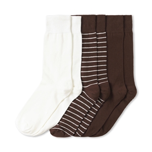 Stripes & Solids Socks 3-Pack - Brown Combo