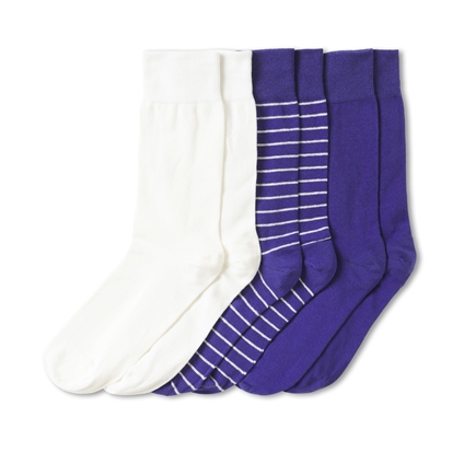 Stripes & Solids Socks 3-Pack - Blue Combo