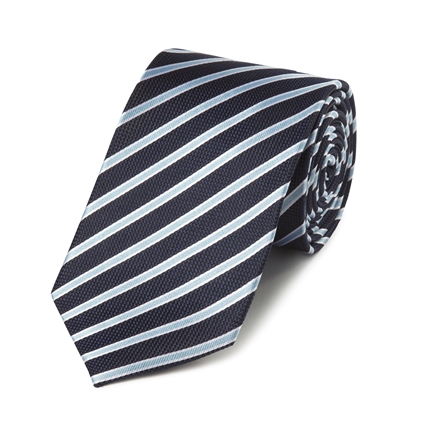 Double Stripes Jacquard Silk Tie