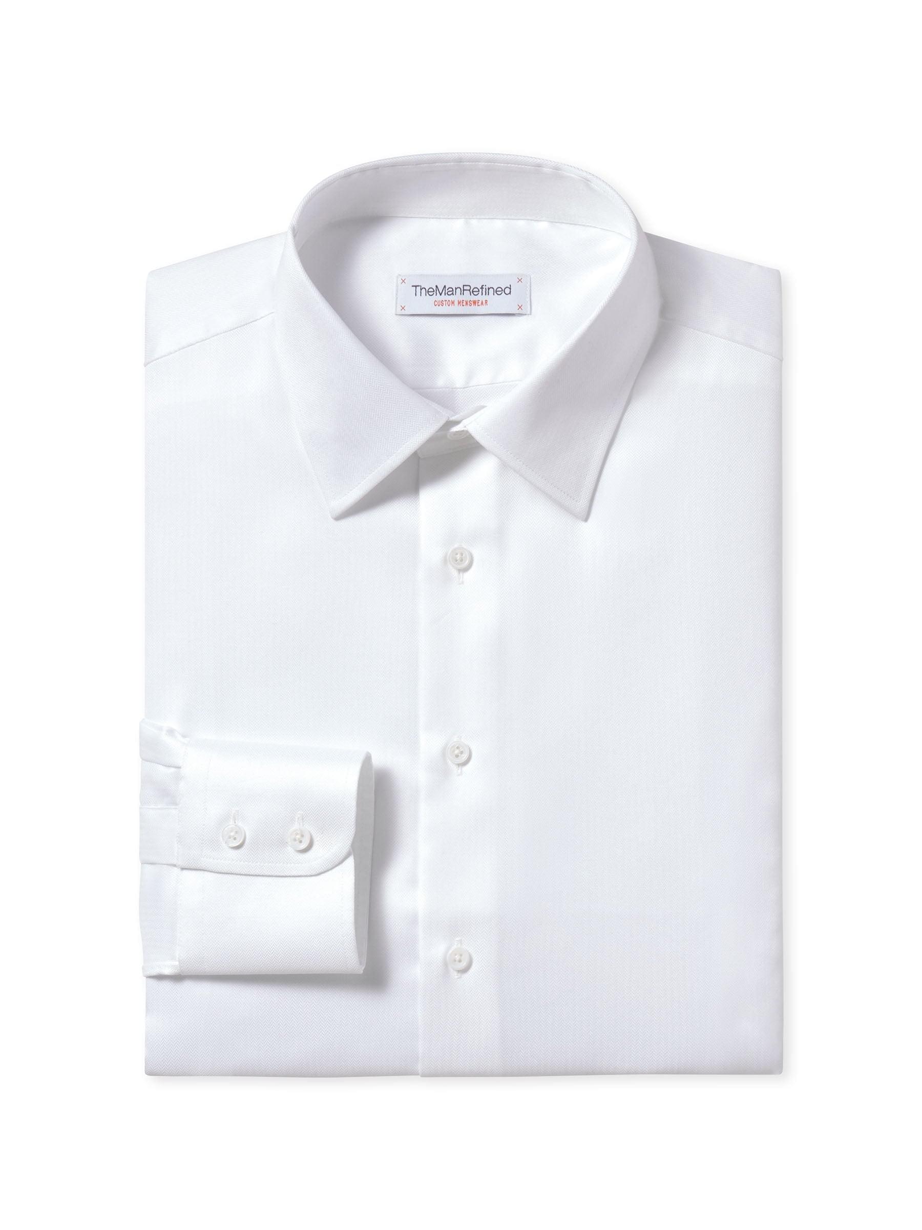 Classic Chevron Business Shirt - White