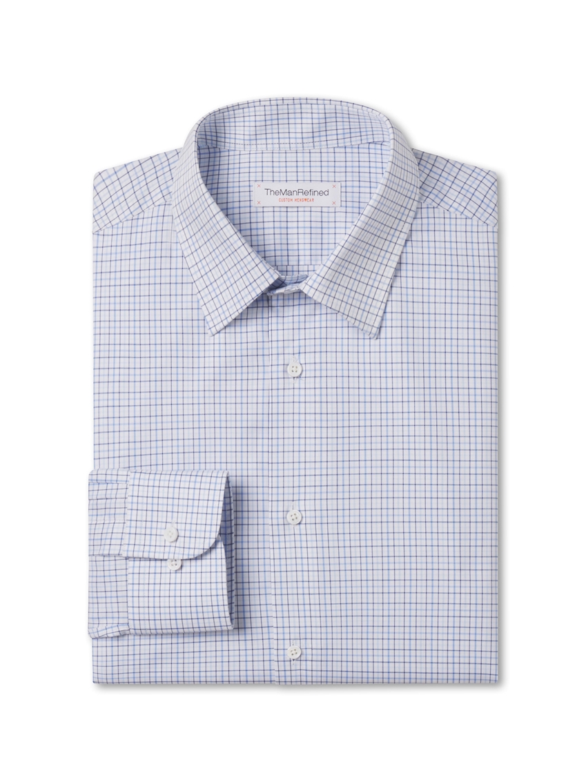 Grid Business Shirt - Marina Blue