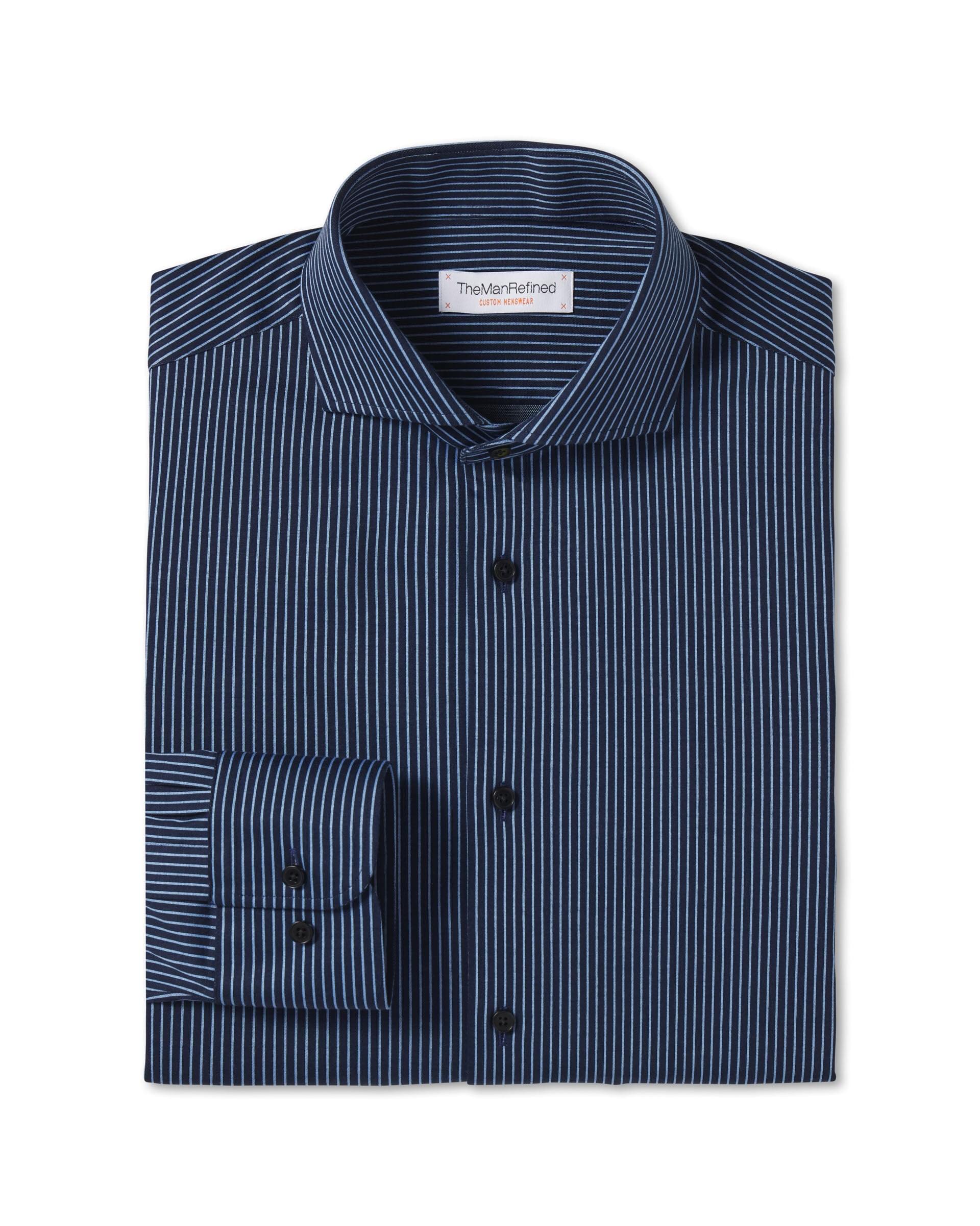 Striped Knit Shirt - Navy / Blue