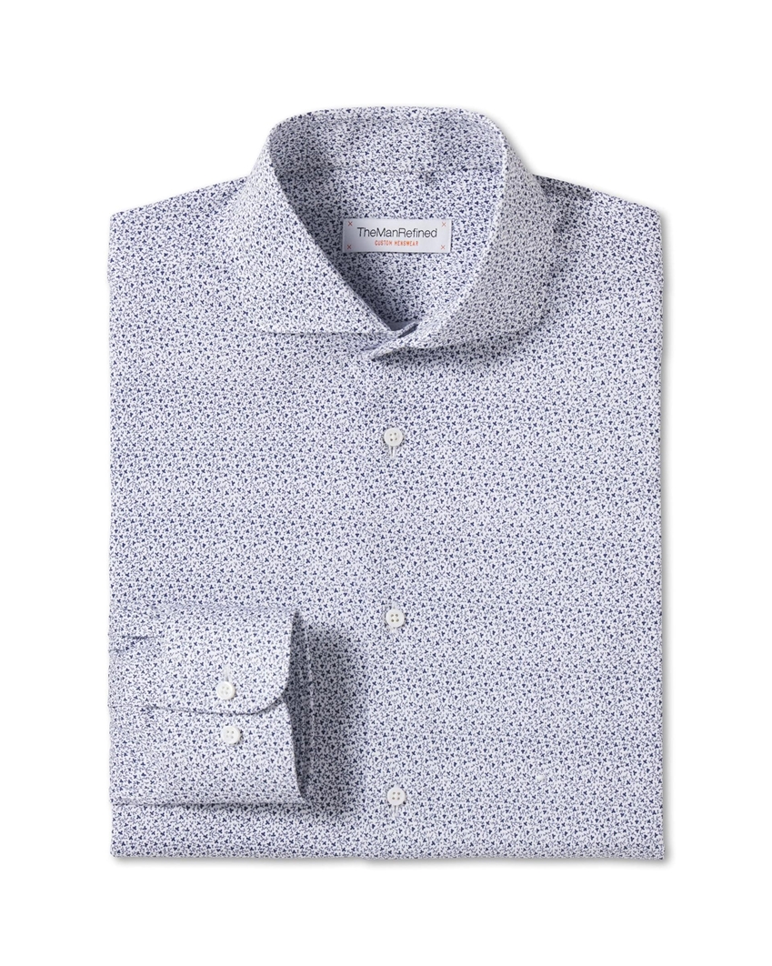 Vine Knit Shirt - White / Blue
