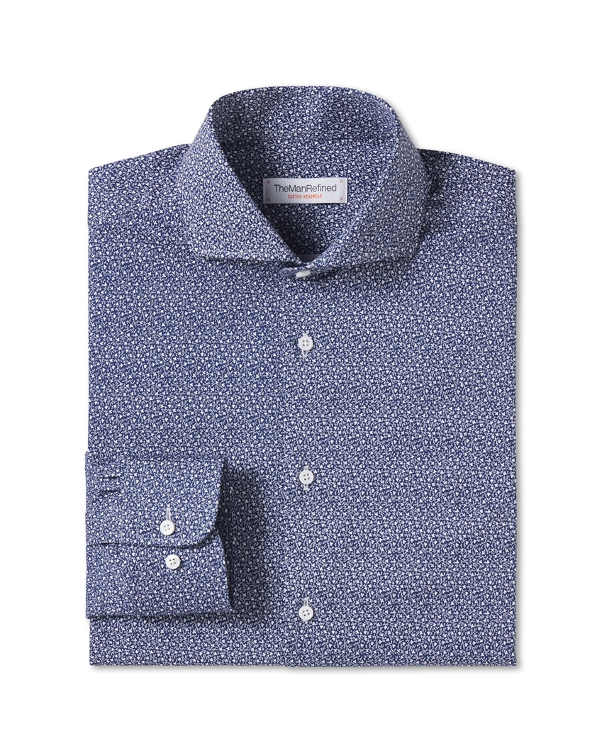 Vine Knit Shirt - Blue / White