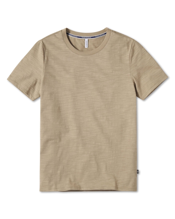 Cotton Slub Jersey Crewneck T-Shirt - Mocha