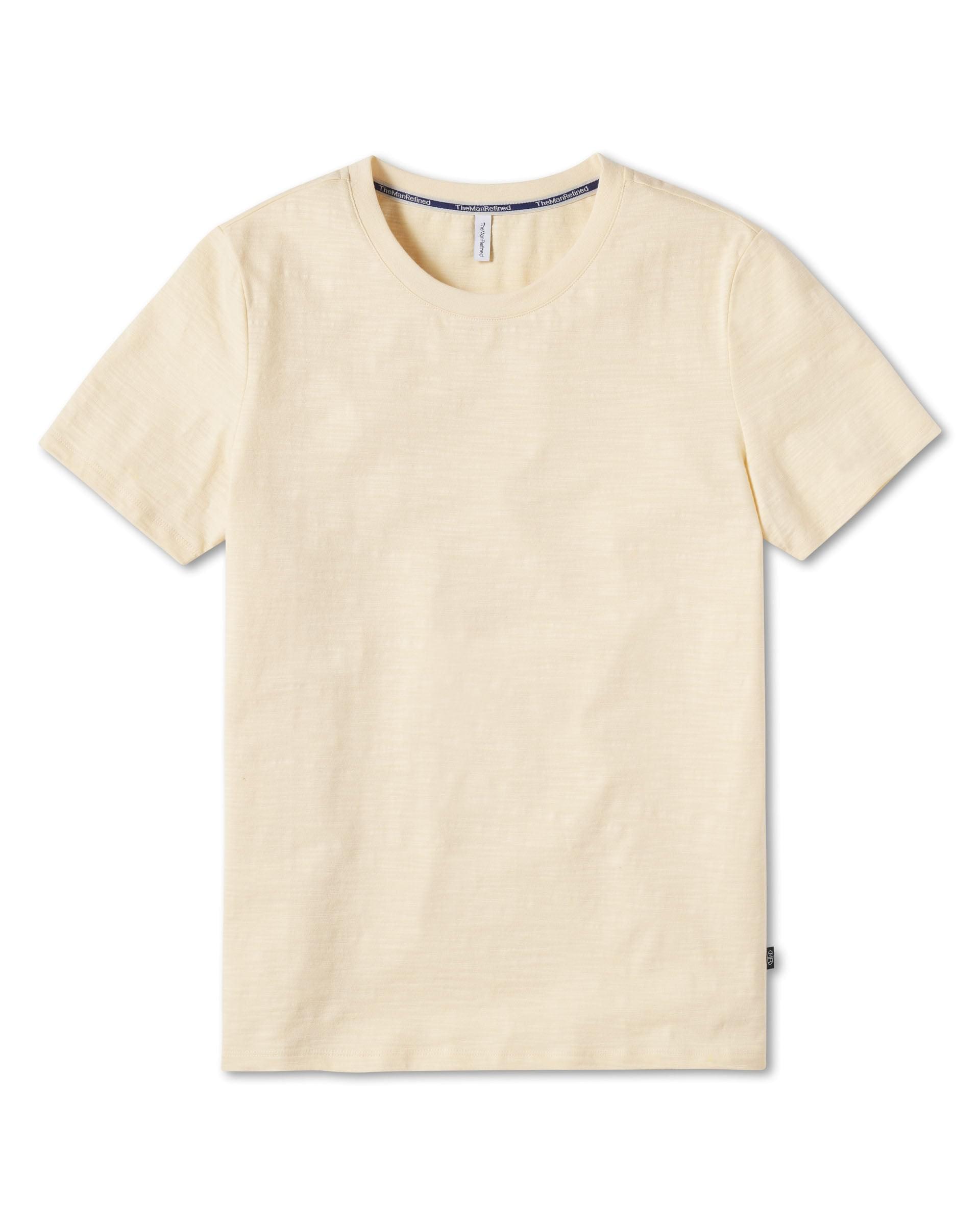 Cotton Slub Jersey Crewneck T-Shirt - Macadamia